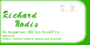 richard modis business card